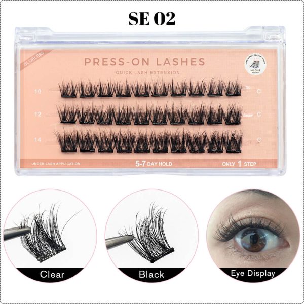 press on lashes nature style