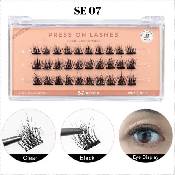 pre glued cluster diy lashes - Image 4