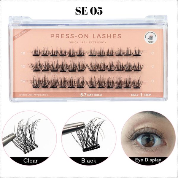 pre glued cluster diy lashes