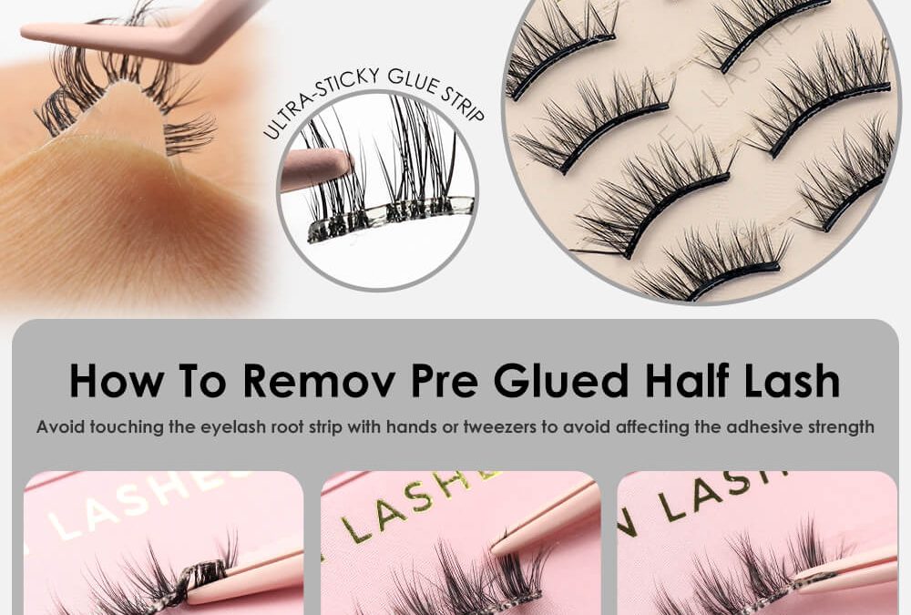 The world's first pre glued half lashes