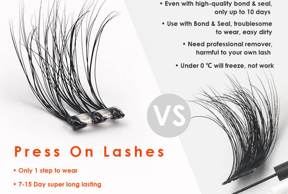 Pre Glued Cluster DIY Lashes VS Regular DIY Lashes