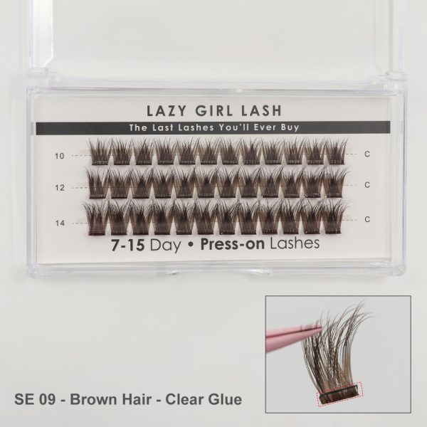 Brown Cluster Lashes se09
